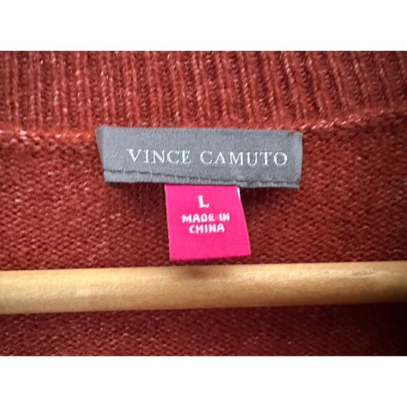 Vince Camuto Soft Women’s L Rust Blend Crew Neck Sweater - Picture 3 of 9